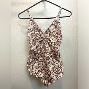 ACACIA Swimwear Kokomo Brown Batik Medium